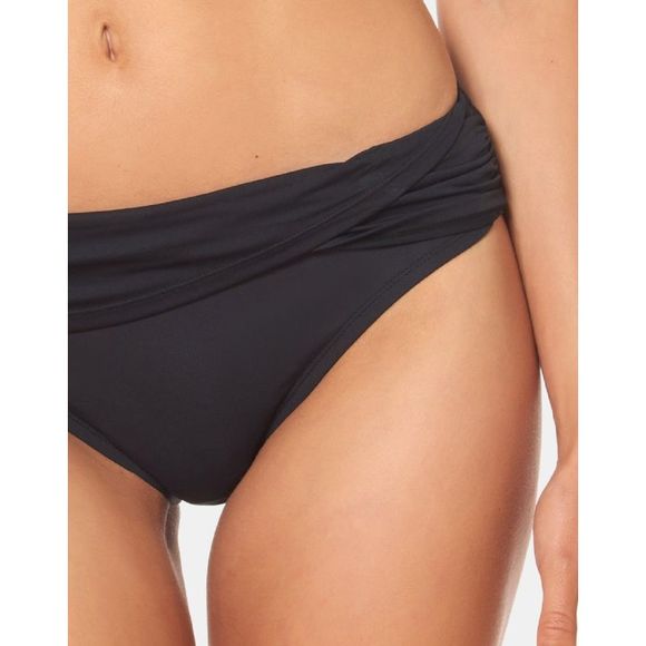 Rod Beattie Women's Kore Sarong Hipster Bikini Bottoms Black Size 4 - Picture 2 of 3